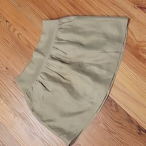Lucky Brand gold silk skirt size L NWT